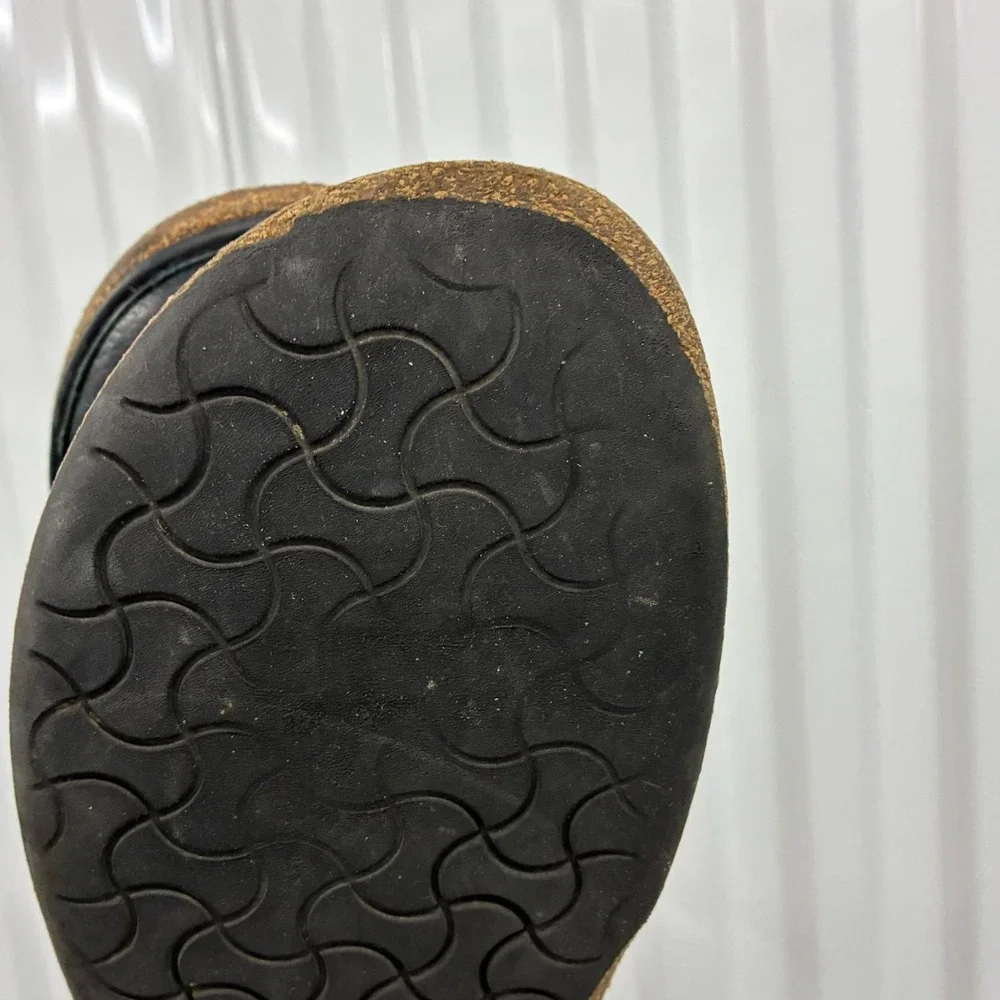 Birkenstock Dundee Men's Chukka Boots Black Pebbled Leather Size 11 EU - READ